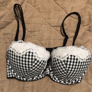 Gingham balconet bra 34C